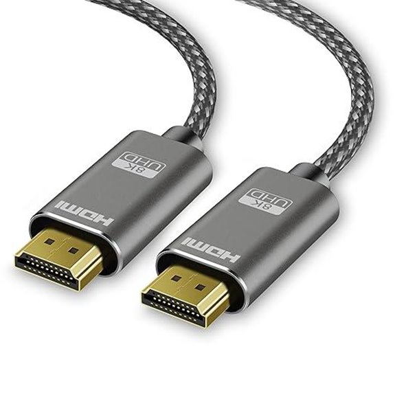 8K HDMI 2.1 Cable 35ft Braided Ultra High Speed