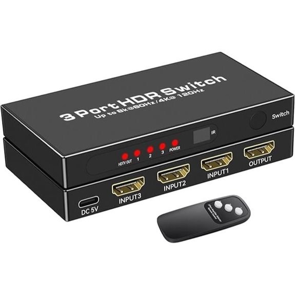 HDMI 2.1 Switch 8K@60Hz 3-in-1 Splitter
