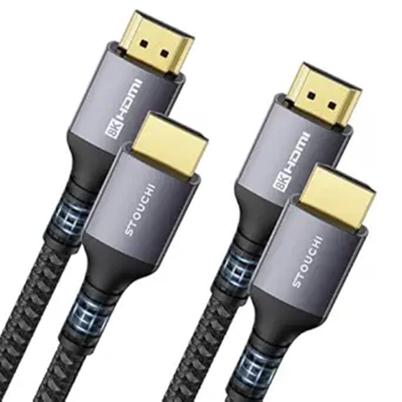 Stouchi 8K HDMI 2.1 Cable 8ft (2-Pack)