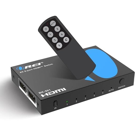 OREI 8K HDMI Switch 5-in-1 with Remote