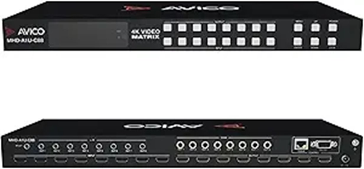 Avico 8x8 HDMI Video Matrix Switcher (4K HDR)