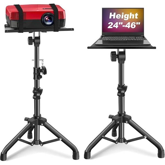 adjustable black tripod stand