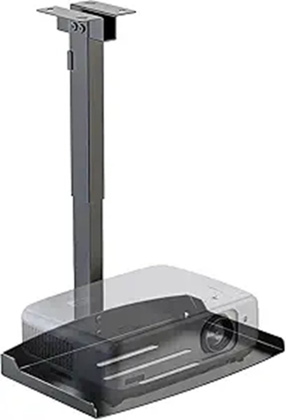 WALI Adjustable Ceiling Projector Mount with Cable Routing
