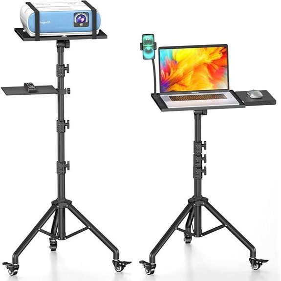 Adjustable Mobile Projector & Laptop Tripod Stand