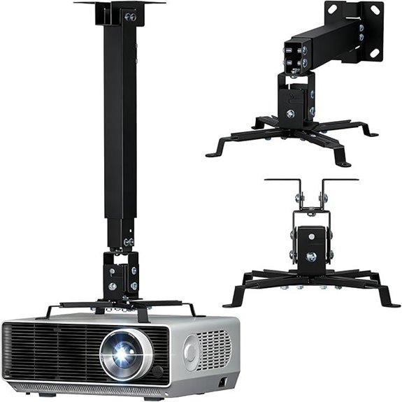 WALI Adjustable Projector Mount with Extension Pole
