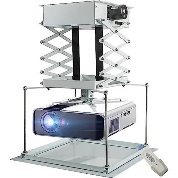 CGOLDENWALL Electric Projector Ceiling Mount with Remote