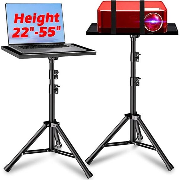 Adjustable Projector Stand with Load Capacity and Stability