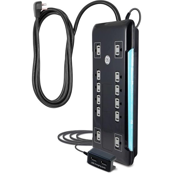 GE UltraPro Surge Protector with USB 8 ft Cord