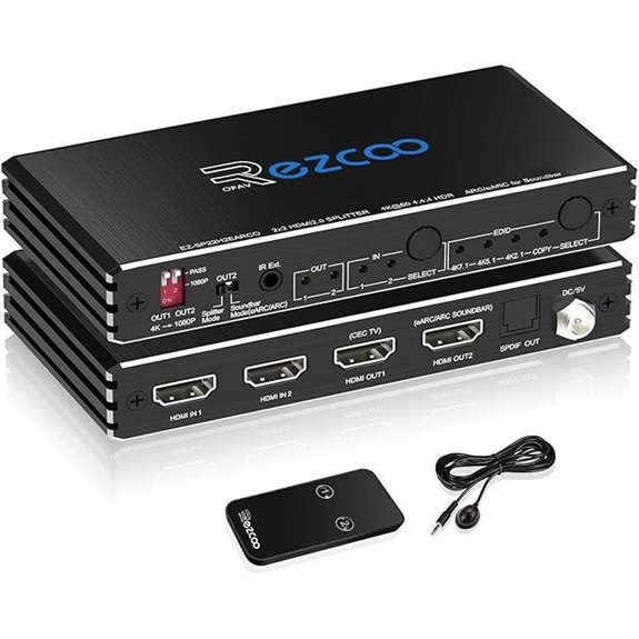 HDMI 2.0 Splitter with ARC and Audio Extractor