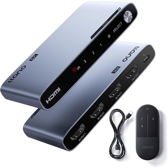 Llano HDMI 2.1 Switch 3-in-1 with Remote