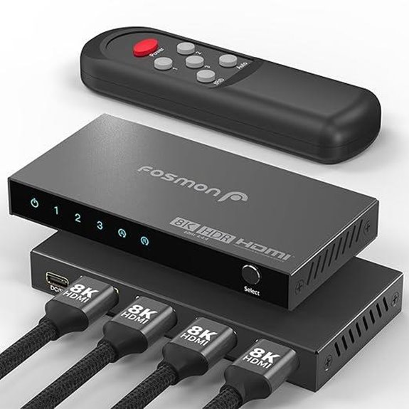 Fosmon 3-Port HDMI 8K Switch with Remote