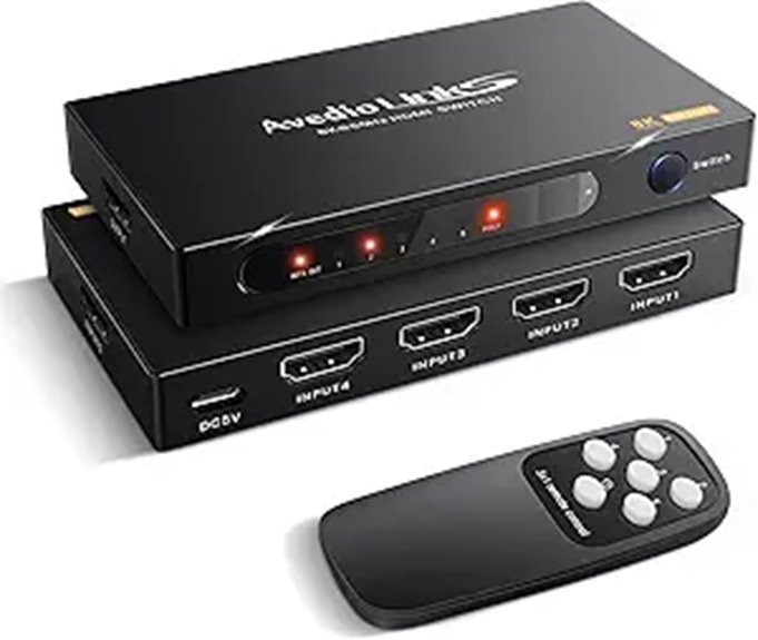 8K HDMI 2.1 Switch 5-in-1 with Remote