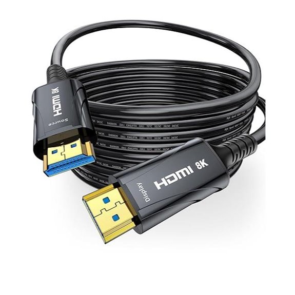 8K Fiber HDMI Cable 50FT High-Speed in Wall