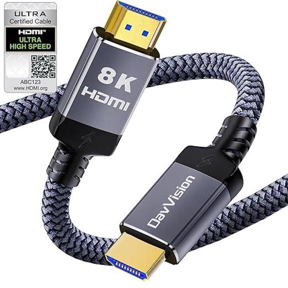 8K HDMI 2.1 Cable 6.6ft High-Speed PS5/Xbox Compatible
