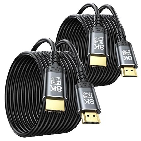 8K HDMI Cable 20FT 2-Pack High-Speed HDMI 2.1