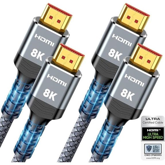 Highwings 8K HDMI 2.1 Cable 2-Pack (6.6ft)