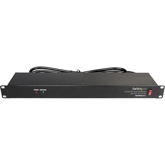 StarTech 8 Outlet Horizontal Rack Mount PDU Surge Protector