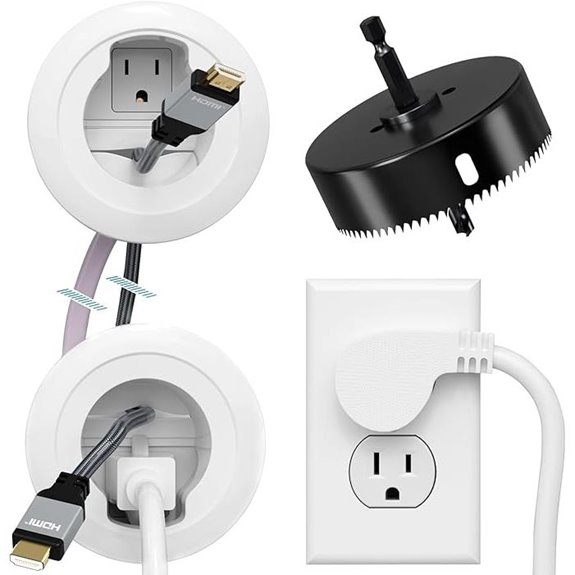 In-Wall Cable Management Kit with Hole Saw
