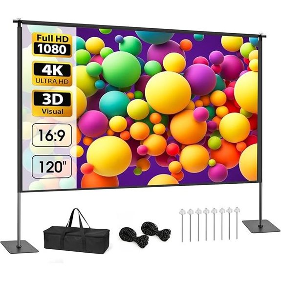 large portable projector screen