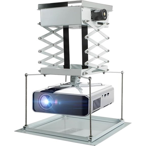 Motorized Projector Mount with Remote and Adjustable Base