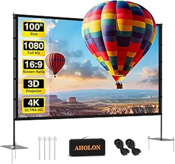 outdoor 100 portable screen