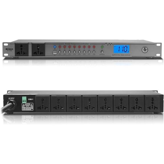 Rack Mount Power Conditioner with 10 Outlets and Surge Protection