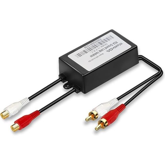 RCA Noise Filter Ground Loop Isolator (Black)