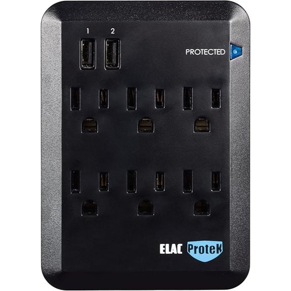 six outlet surge protector