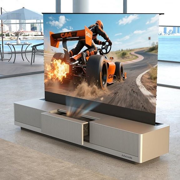 Smart Laser TV Cabinet with ALR Floor Screen