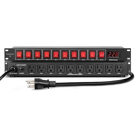 Depusheng U8 Power Sequencer Surge Protector (10 Outlets)