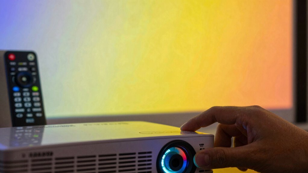 adjust projector color settings