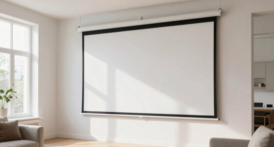 bright apartment projector screen