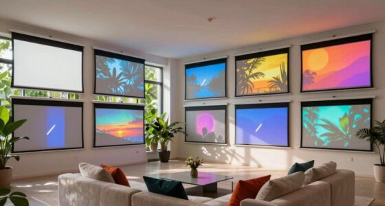 bright living room screens