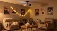 cozy functional projector space