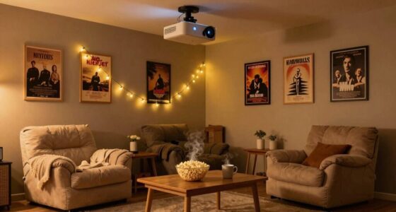 cozy functional projector space