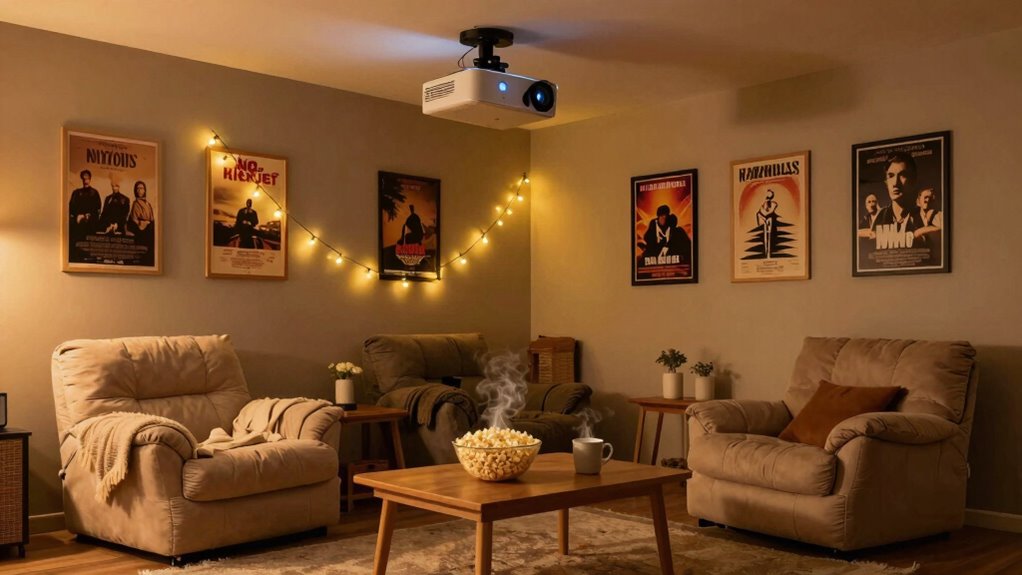 cozy functional projector space