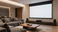 elegant projector friendly living room