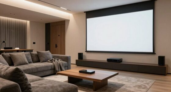 elegant projector friendly living room