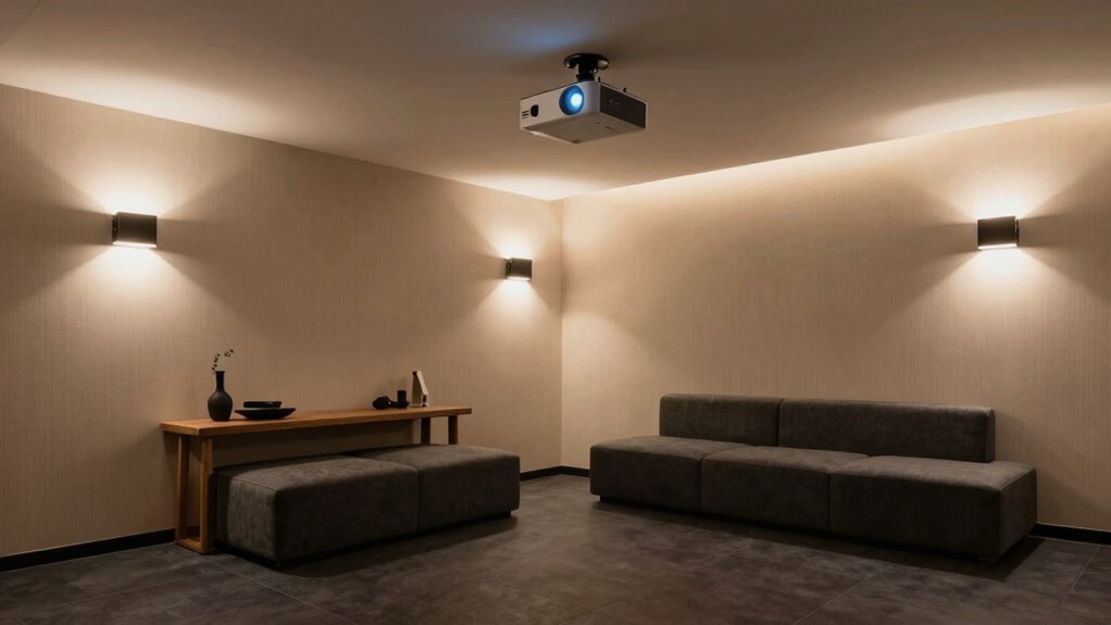 elegant understated projector ambiance