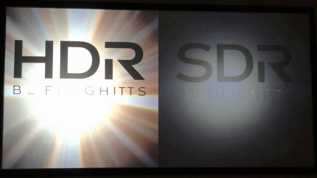 hdr brightness versus sdr