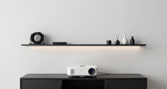 minimalist projector room decor