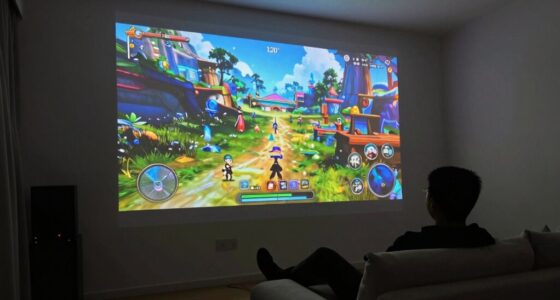optimal projector screen size