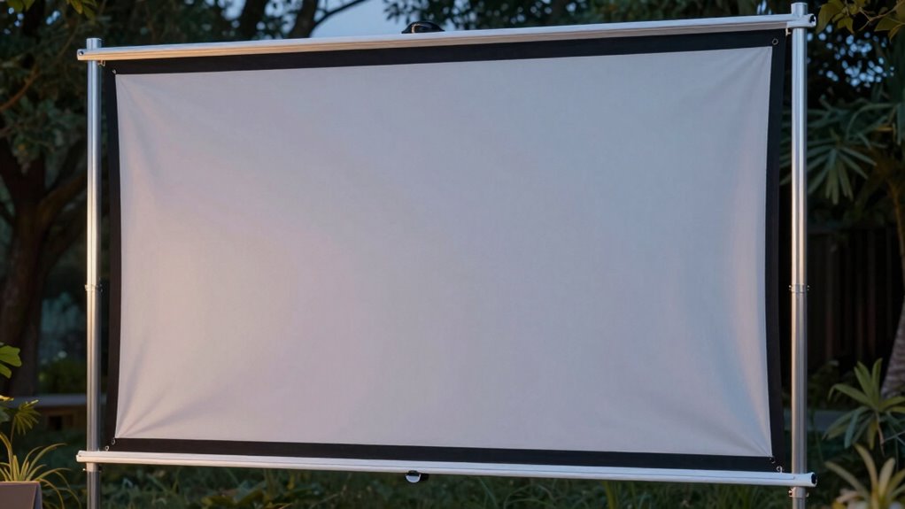 outdoor projector screen material selection