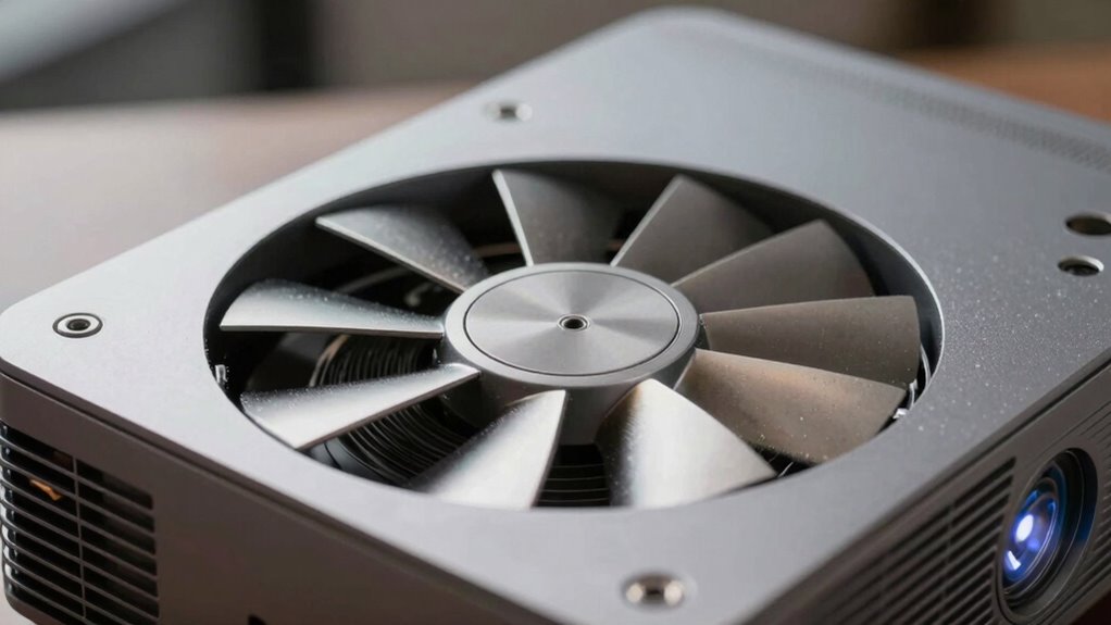 projector fan noise diagnosis