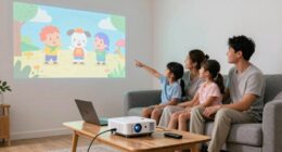 simple family projector setup