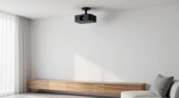 simple sleek projector arrangement