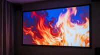 superior screen outperforms projector