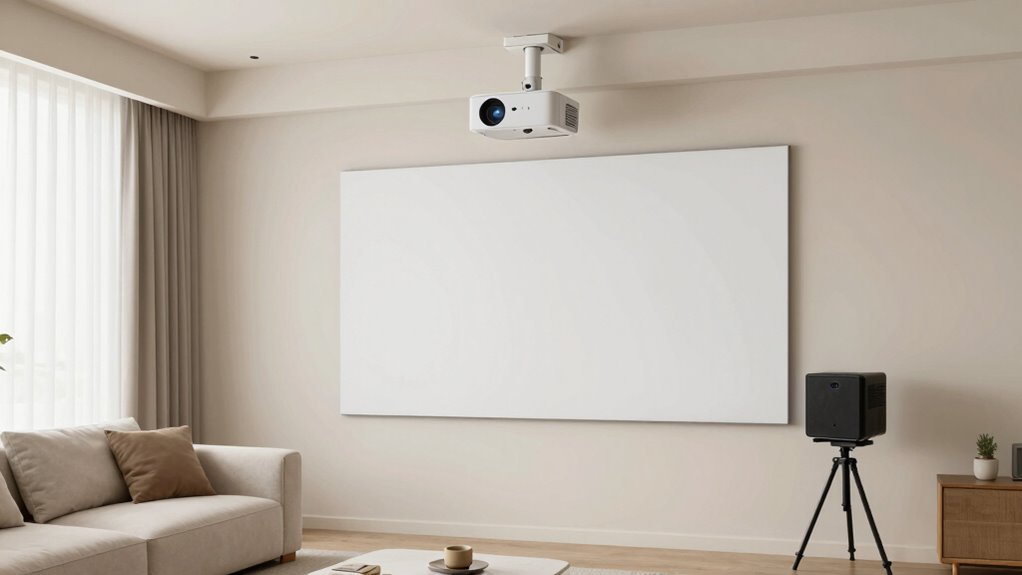 temporary portable projector setup