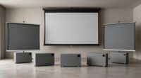 top gray projector screens