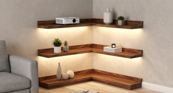 top projector corner shelves
